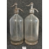 Image 3 : LOT OF 2 - B.H. WOODBURY & GEO. SCHMUCK - CLEAR ACID-ETCHED - SELTZER BOTTLES