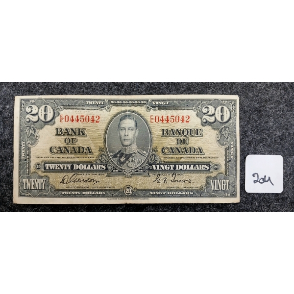 1937 CDN $20 BANKNOTE