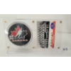Image 1 : 1991 NHL TEAM CANADA PAUL HENDERSON HOCKEY CARD & PUCK W/ PLAQUE - SIGNED