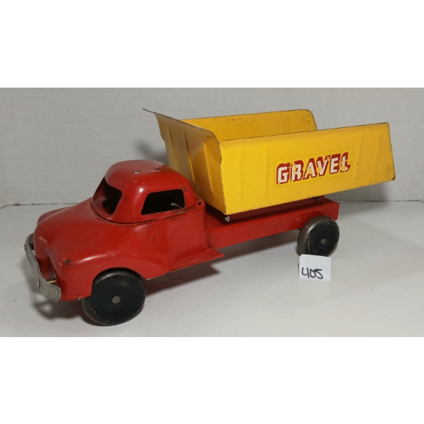 MARX (?) TIN GRAVEL DUMP TRUCK