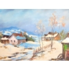 Image 2 : "WINTER BARNS" BY W. FRANKE - FRAMED OIL ON CANVAS