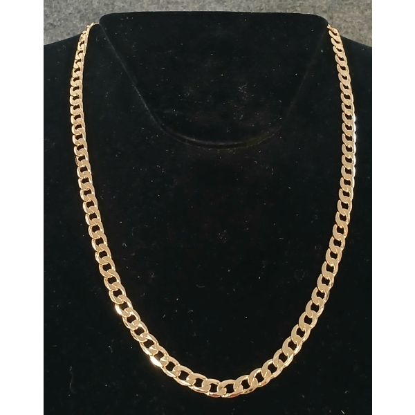 14K GOLD PLATED CUBAN LINK NECKLACE
