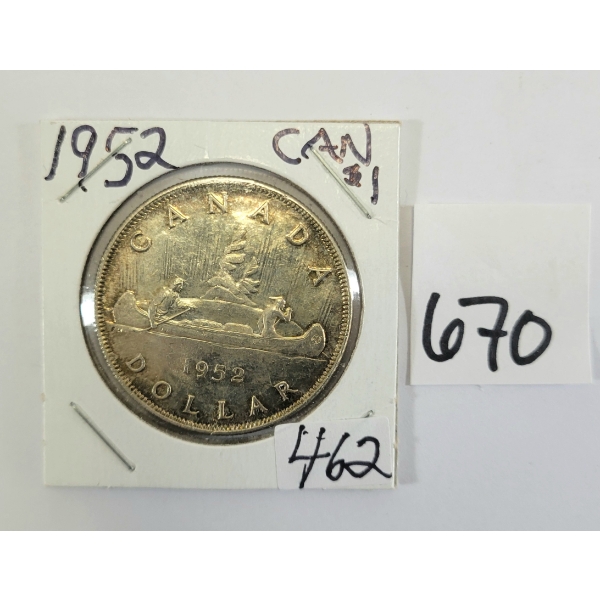 1952 CDN SILVER DOLLAR