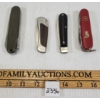 Image 1 : LOT OF 4 - MISC FOLDING KNIVES - INCL VICTORINOX