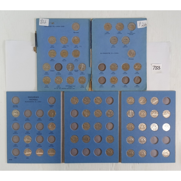 LOT OF 2 - 1937-1968 CDN NICKEL COLLECTIONS