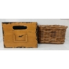 Image 3 : LOT OF 6 - TIN DRAWER, CAST HORSESHOE DECOR, TISSUE BOX COVER, ROPE KNOT & BASKET