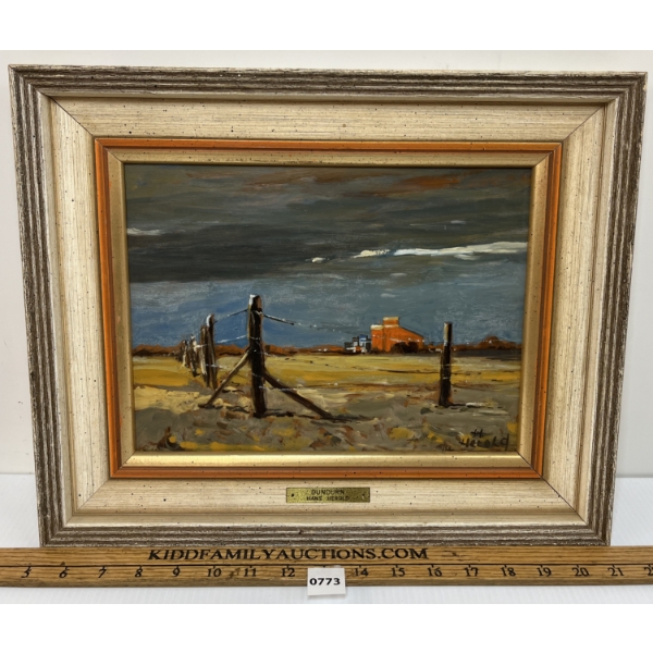 "DUNDURN" BY HANS HEROLD - FRAMED OIL ON BOARD