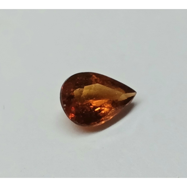 NATURAL ORANGE SPESSARTITE GARNET - PEAR