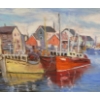 Image 3 : "BRISK MORNING, PEGGY'S COVE" BY DIANA PATTEE(1926 - 2013) - FRAMED OIL ON CANVAS BOARD