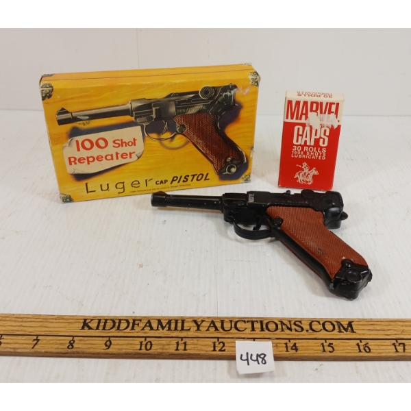 LUGER 100 SHOT REPEATER 9MM CAP PISTOL