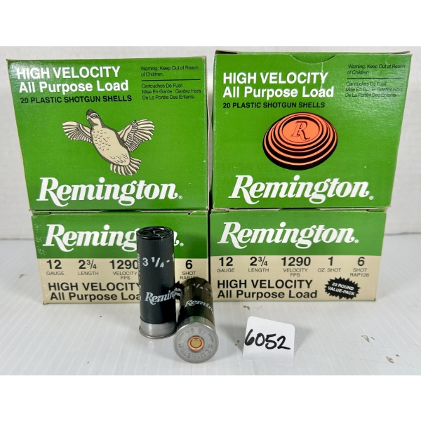 AMMO: 80X REMINGTON 12 GA 2-3/4 IN - #6