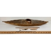 Image 2 : CANOE W/ ACCESSORIES BY UNKNOWN ARTIST - HIDE & WOOD