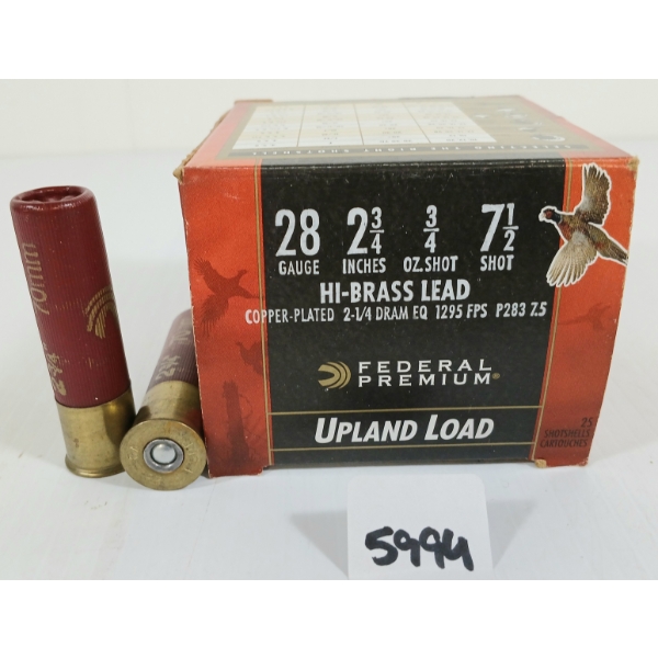 AMMO: 25X FEDERAL 28GA - 2 3/4IN - #7 1/2 SHOT