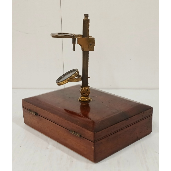 TRAVEL TELESCOPE W/ CASE - BRASS - C. 1890's