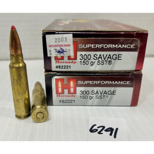 AMMO: 40X HORNADY .300 SAV - 150 GR SST