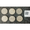 Image 1 : LOT OF 6 - 1939, 1950 & 1963-1966 CDN 25 CENT COINS