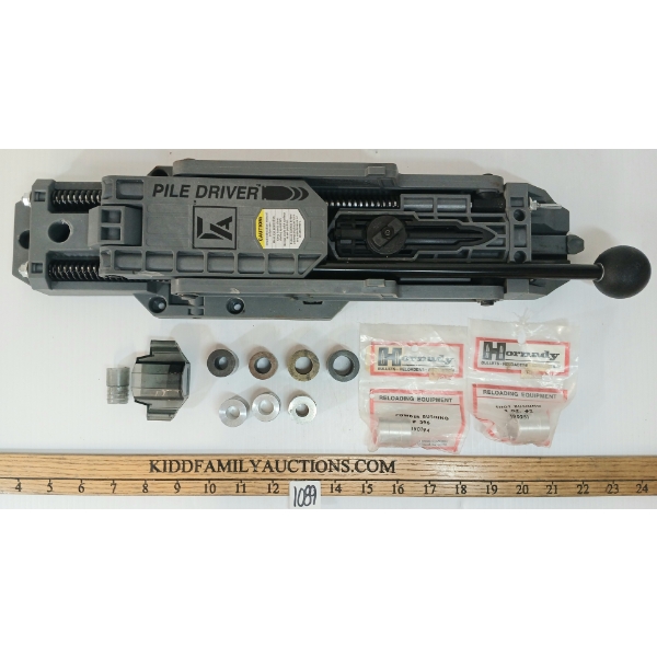 JOB LOT - FRANKFORD ARSENAL PILE DRIVER BULLET PULLER & RELOADING SHOT & POWDER BUSHINGS
