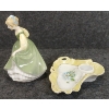 Image 4 : LOT OF 2 - ROYAL DOULTON "FAIR MAIDEN" & PORCELAIN CANDLESTICK HOLDER