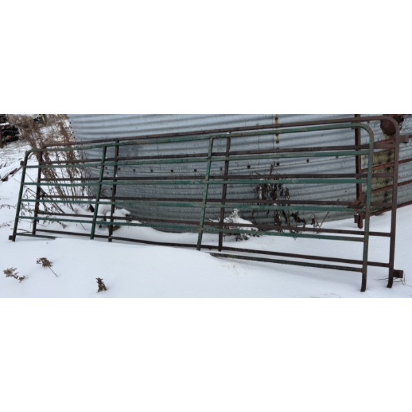 LOT OF 2 - 12' SQUARE TUBE GATES