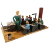Image 1 : FOLK ART CLASSROOM SCENE  BY UNKNOWN ARTIST - WOOD & PAPER