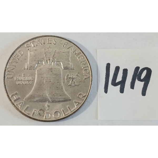 1963 US FRANKLIN SILVER HALF DOLLAR COIN