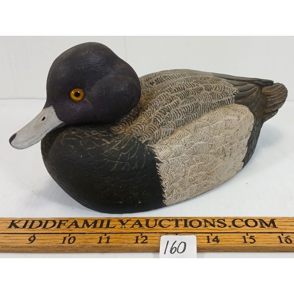 BLUEBILLED DECOY DUCK - SIGNED - C. 1930-1955