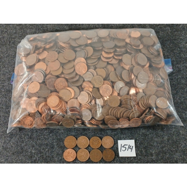 QTY OF CDN & US PENNIES
