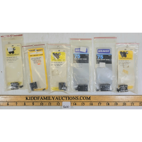 LOT OF 6 - MISC WEAVER MOUNTS