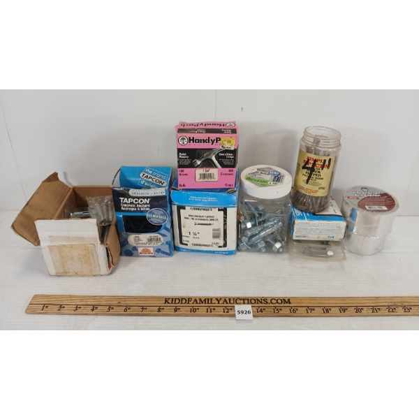 JOB LOT - SCREWS & NAILS, ETC.