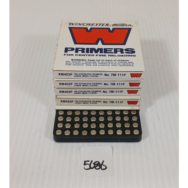 PRIMERS: 500X WINCHESTER WESTERN CENTER FIRE NO. 7M-111F PRIMERS