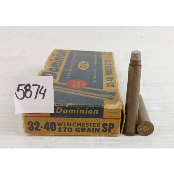AMMO: 9X DOMINION .32-40WIN - 170GR - SP
