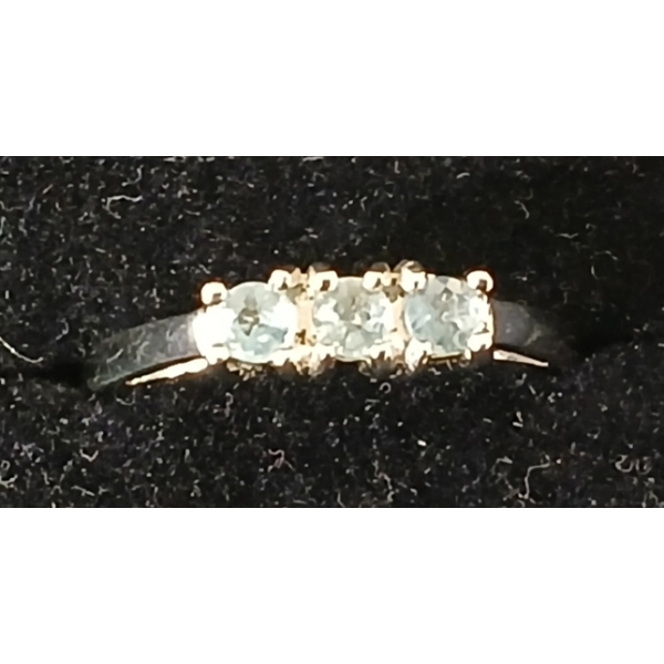 STERLING SILVER ROUND CUT NATURAL BLUE SAPPHIRE RING ($2,029.00 APPRAISAL)