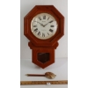 BULOVA DARK OAK WALL CLOCK W/ PENDULUM