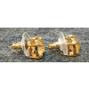 Image 3 : PAIR OF SWAROVSKI YELLOW CRYSTAL STUD EARRINGS 