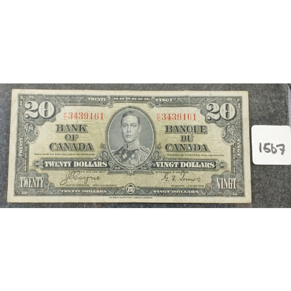 1937 CDN $20 BANKNOTE