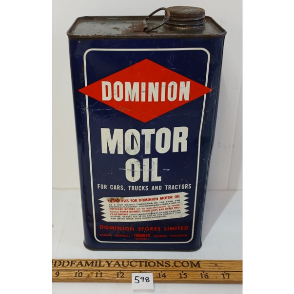 DOMINION MOTOR OIL GAL CAN