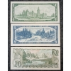 Image 2 : LOT OF 3 - 1954, 1967 & 1969 CDN $1, 5 & 20 BANKNOTES 