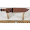 Image 2 : USMC HUNTING KNIFE W/ LEATHER SHEATH