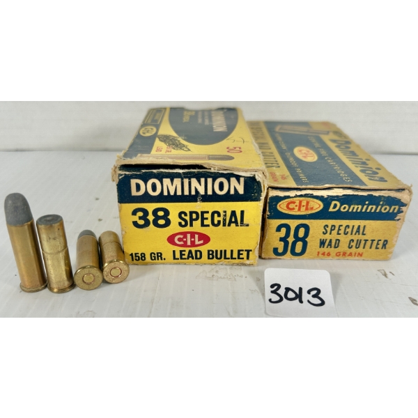 AMMO: 100X CIL .38 SPL 150GR. LRN & 146GR. LWC 