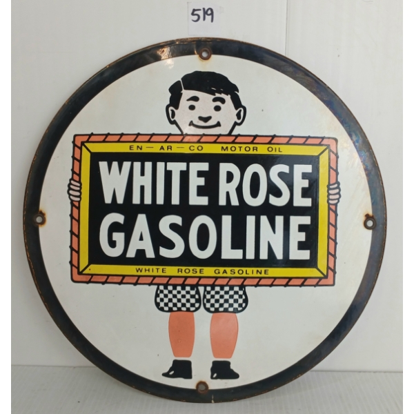 WHITE ROSE GASOLINE SSP SIGN