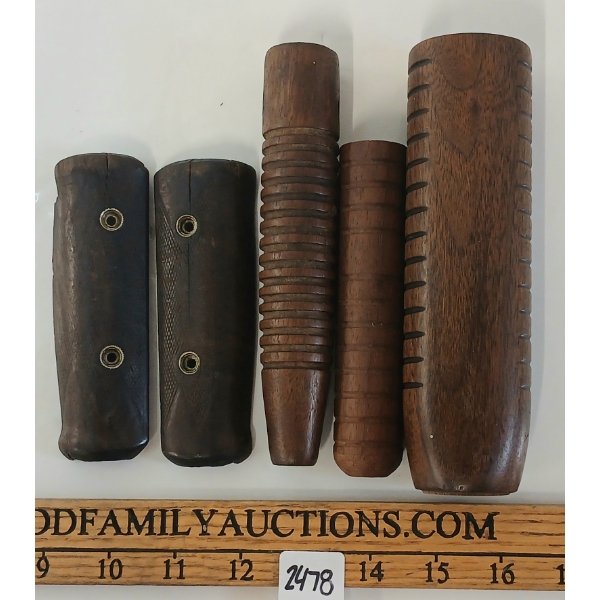 LOT OF 4 - BROWNING TROMBONE .22CAL, WINCHESTER MODEL 12 & 1890 FORENDS & COLT SLIDE ACTION