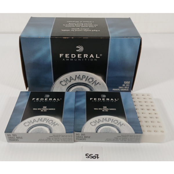 PRIMERS: APPROX 1000X FEDERAL NO. 210 SMALL RIFLE PRIMERS