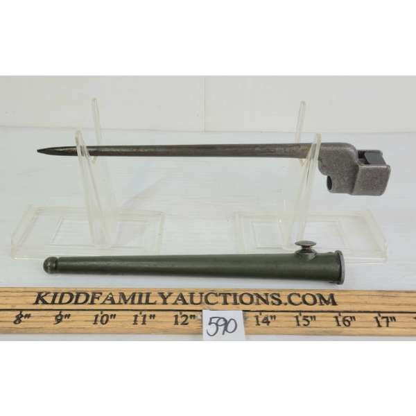 LEE-ENFIELD NO.4 MK II SPIKE BAYONET W/ SCABBARD