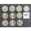 Image 2 : LOT OF 10 - 1964-1968 CDN 25 CENT SILVER COINS