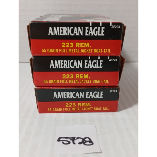 AMMO: 60X FEDERAL .223 REM - 55GR - FMJ - BT - FACTORY SEALED