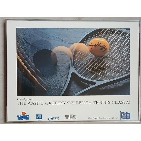 1988 THE WAYNE GRETZKY CELEBRITY TENNIS CLASSIC - COMMEMORATIVE FRAME