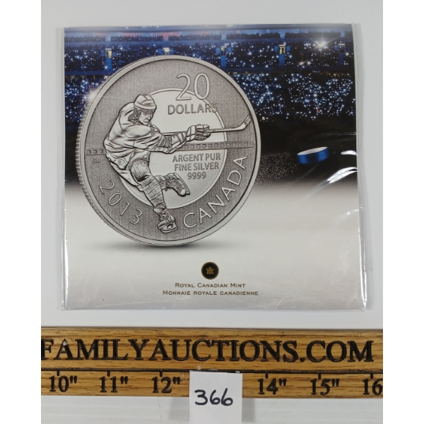 2013 RCM "HOCKEY" $20 SILVER COIN