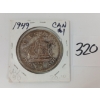 Image 1 : 1949 CDN $1 SILVER COIN