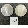 Image 2 : LOT OF 2 - 1954 & 1966 CDN SILVER DOLLARS - VOYAGEUR