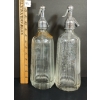 Image 2 : LOT OF 2 - HAY & SONS & W. & J. CRUICKSHANK - CLEAR FLUTED ACID-ETCHED - SELTZER BOTTLES